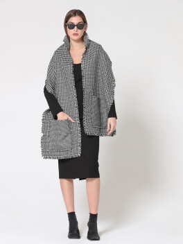 Houndstooth maxi scarf - 3