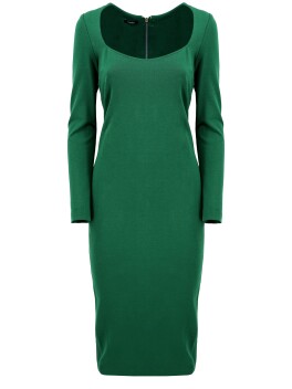 Midi dress with long zip on the back