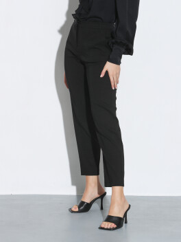 Pantaloni cigarette fit in punto stoffa