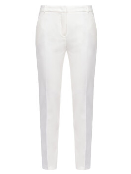 Cigarette fit trousers in fabric stitch