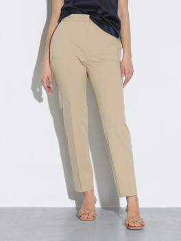 Cigarette fit trousers in fabric stitch - 3