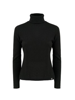 Basic ribbed turtleneck with lurex