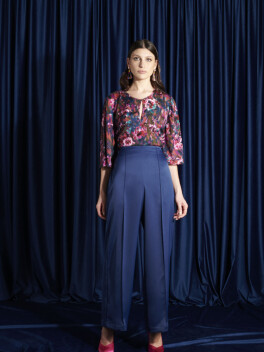 Pantaloni modello palazzo in crêpe