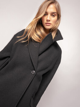 Cappotto cocoon in panno - 3