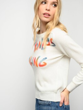 Pullover in cachemire con stampa - 3