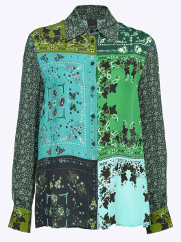 Camicia in satin stampa bandana