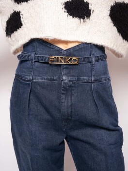 Jeans chinos con vita alta a bustier - 3