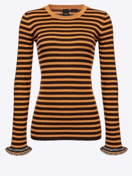Maglia a costine a righe