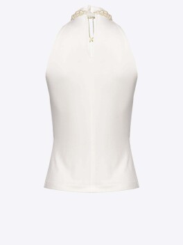 Top con scollo all'americana e charms - 3