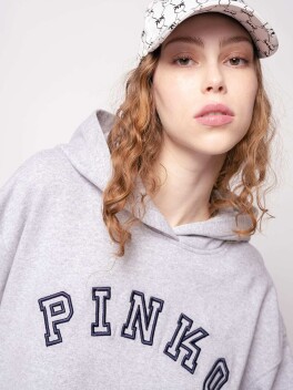 Felpa in cotone organico con logo Pinko - 3