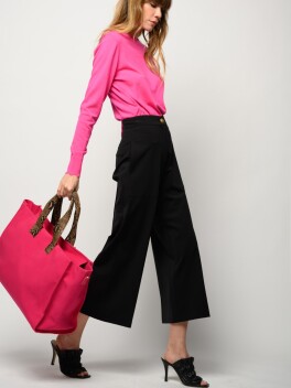 Pantaloni ampi effetto scuba - 3