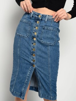 Gonna a matita in denim - 3