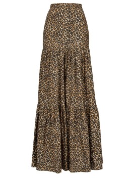 Maxi gonna animalier leopardo