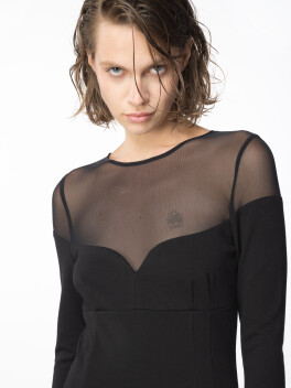 Vestito midi con tulle - 3