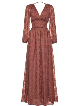 Vestito lungo fil coupè lurex