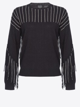 Pullover frange strass