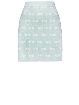 Pencil skirt monogram lurex