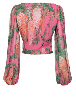 Blusa con stampa wallpaper flower - 3