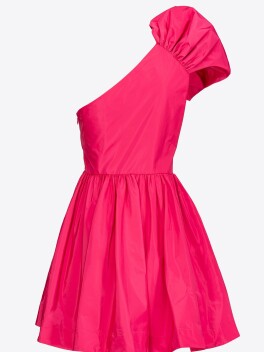 Vestito monospalla in taffetà - 3