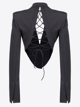 Blazer bustier con laccetti sul retro - 3
