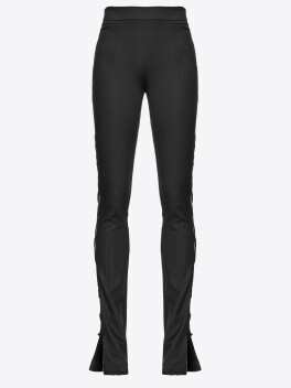 Pantaloni con lacci bustier laterali