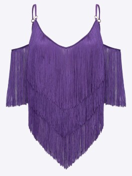 Top con frange sottili