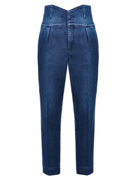 Jeans modello vita alta con bustier