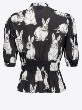 Camicia crop stampa Rabbit - 3