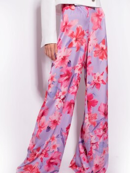 Pantaloni ampi stampa floreale - 3