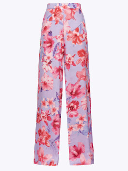 Pantaloni ampi stampa floreale