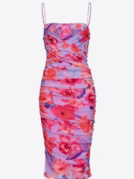 Vestito longuette stampa fiori