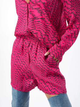 Camicia lunga stampa logo fluido - 3