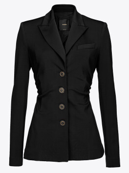 Blazer slim in tessuto tecnico
