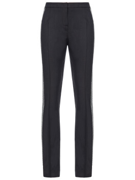 Pantaloni con banda di strass