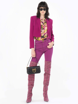 Camicia in georgette con stampa iris - 3