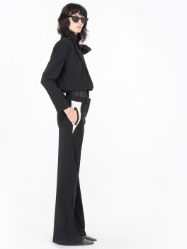 Pantaloni in crêpe stretch - 3