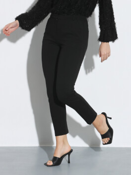 Pantaloni cigarette-fit effetto scuba - 3