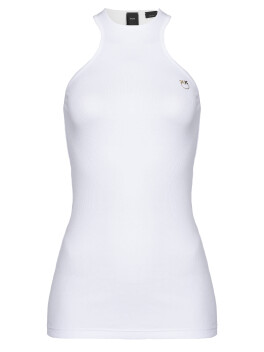 Vest top with olympic neckline