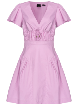 Short dress in cotton poplin