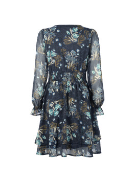 Printed V-neck dress - 3