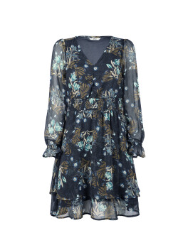 Printed V-neck dress