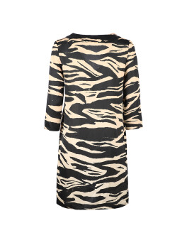 Printed V-neck dress - 3