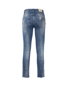 Jeans with floral lace application - 3