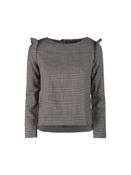 Blusa check con rouches
