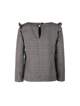 Checked blouse with ruffles - 3