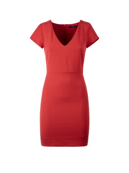 V-neck sheath dress