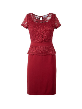 Sheath dress with lace