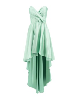 Short dress with satin tail