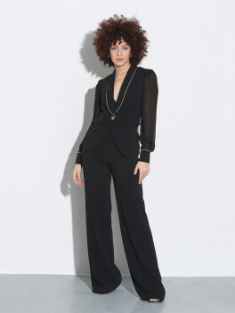 High-waisted trousers with buttons - 3