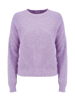 Crewneck worked in corncob stitch